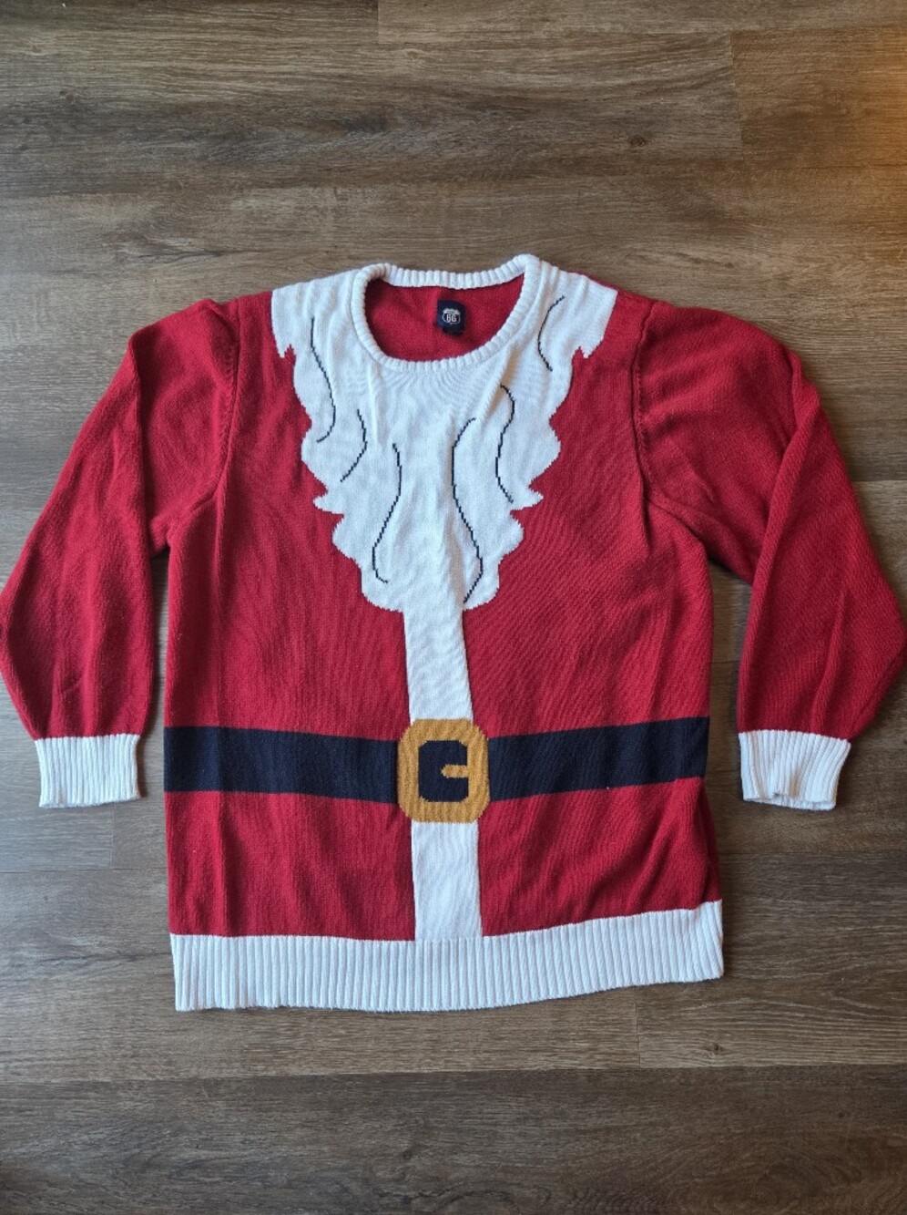 Route 66 Santa Claus Beard Christmas Knit Sweater Crewneck Mens size XL